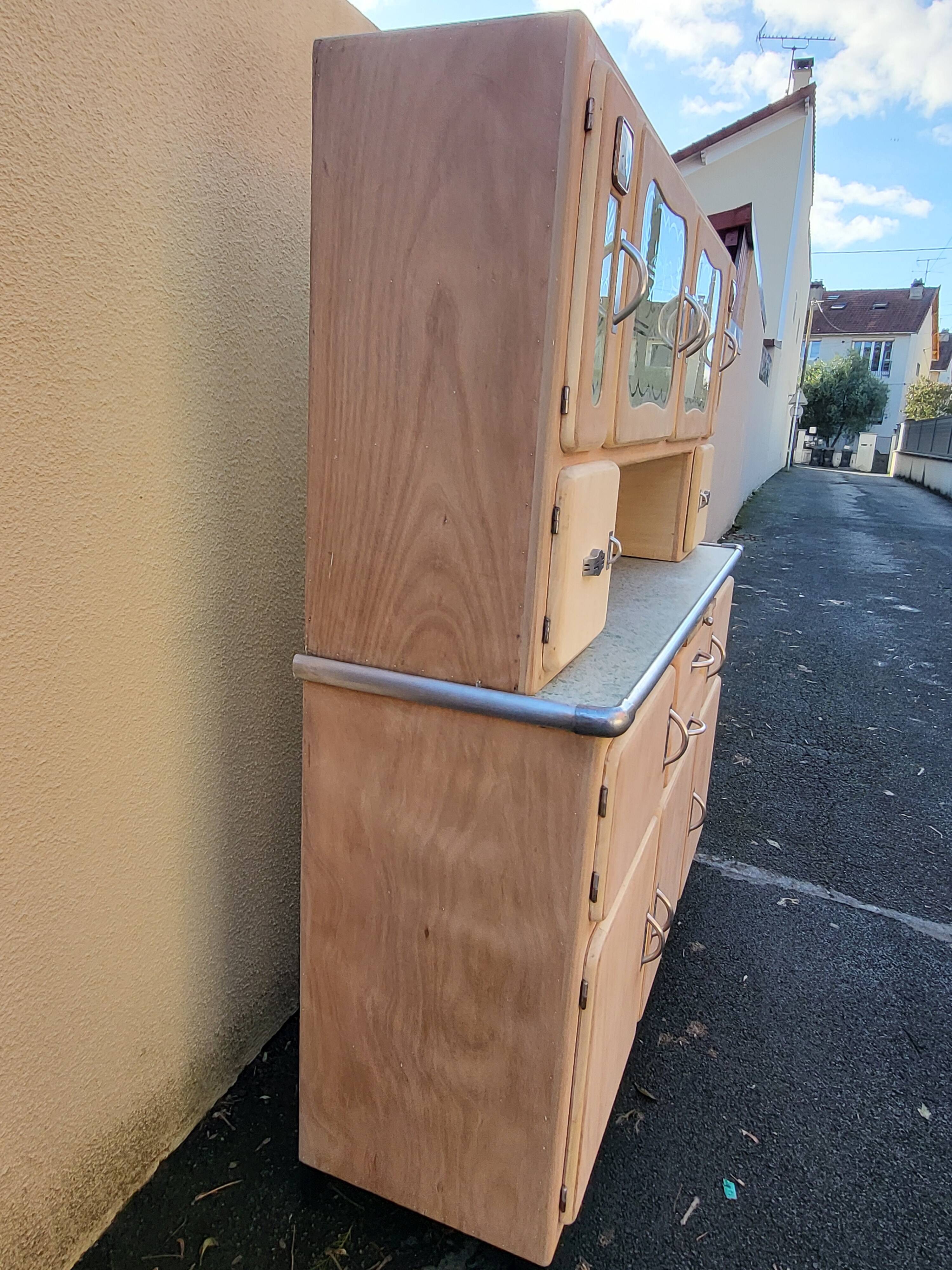 Vintage two-body buffet mado from the 1940s/50s poncé
