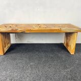 Raw wood bench