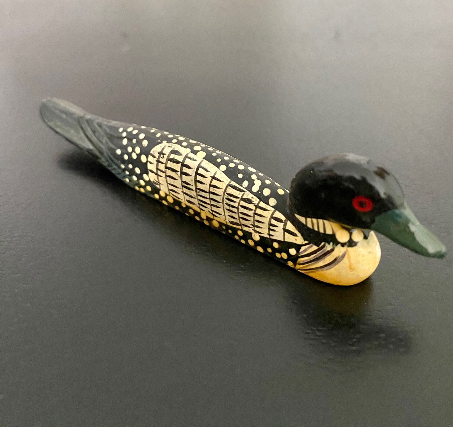 6 porte-couteaux forme canard bois laqué