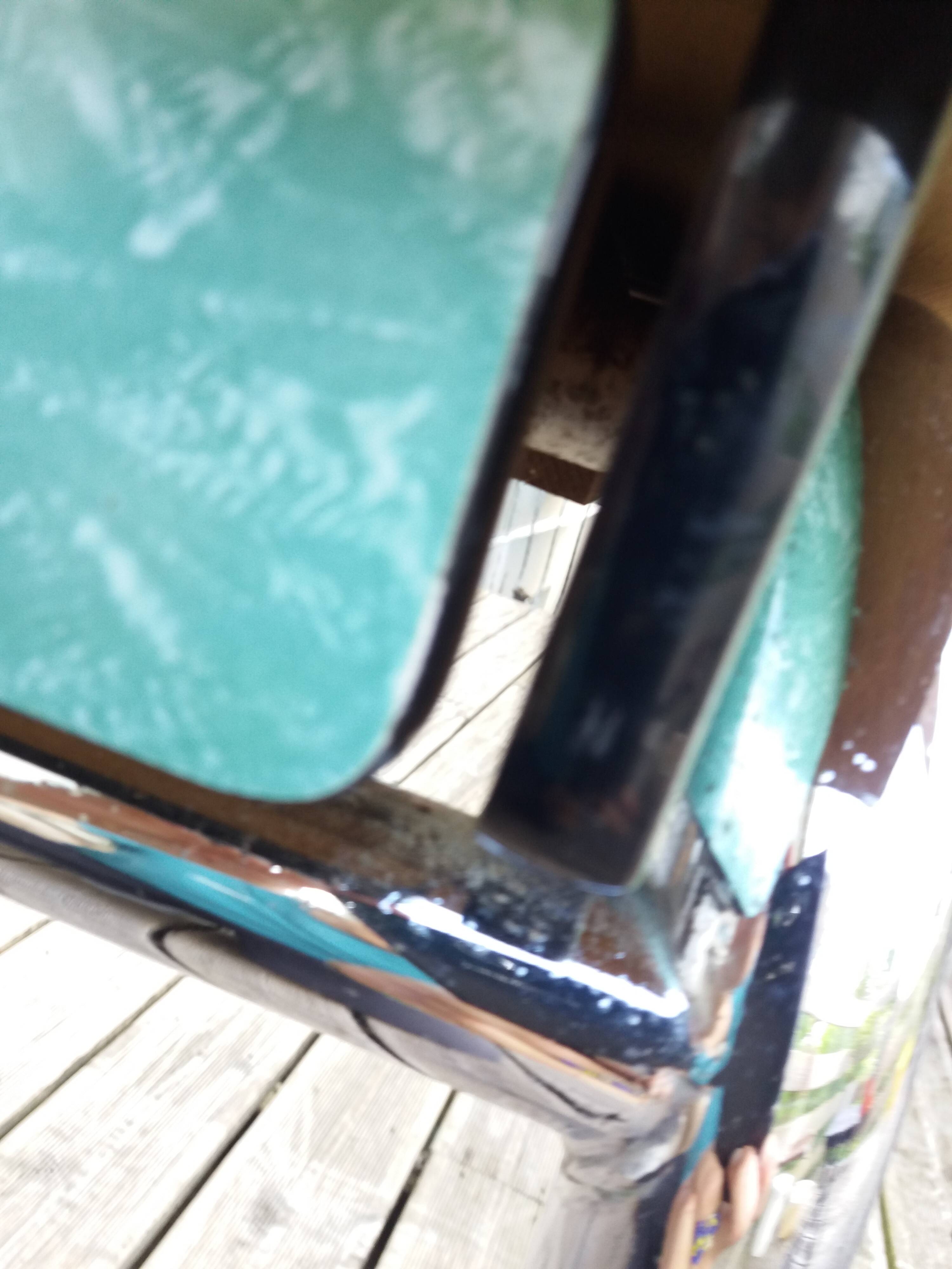 Formica and chrome-plated metal table