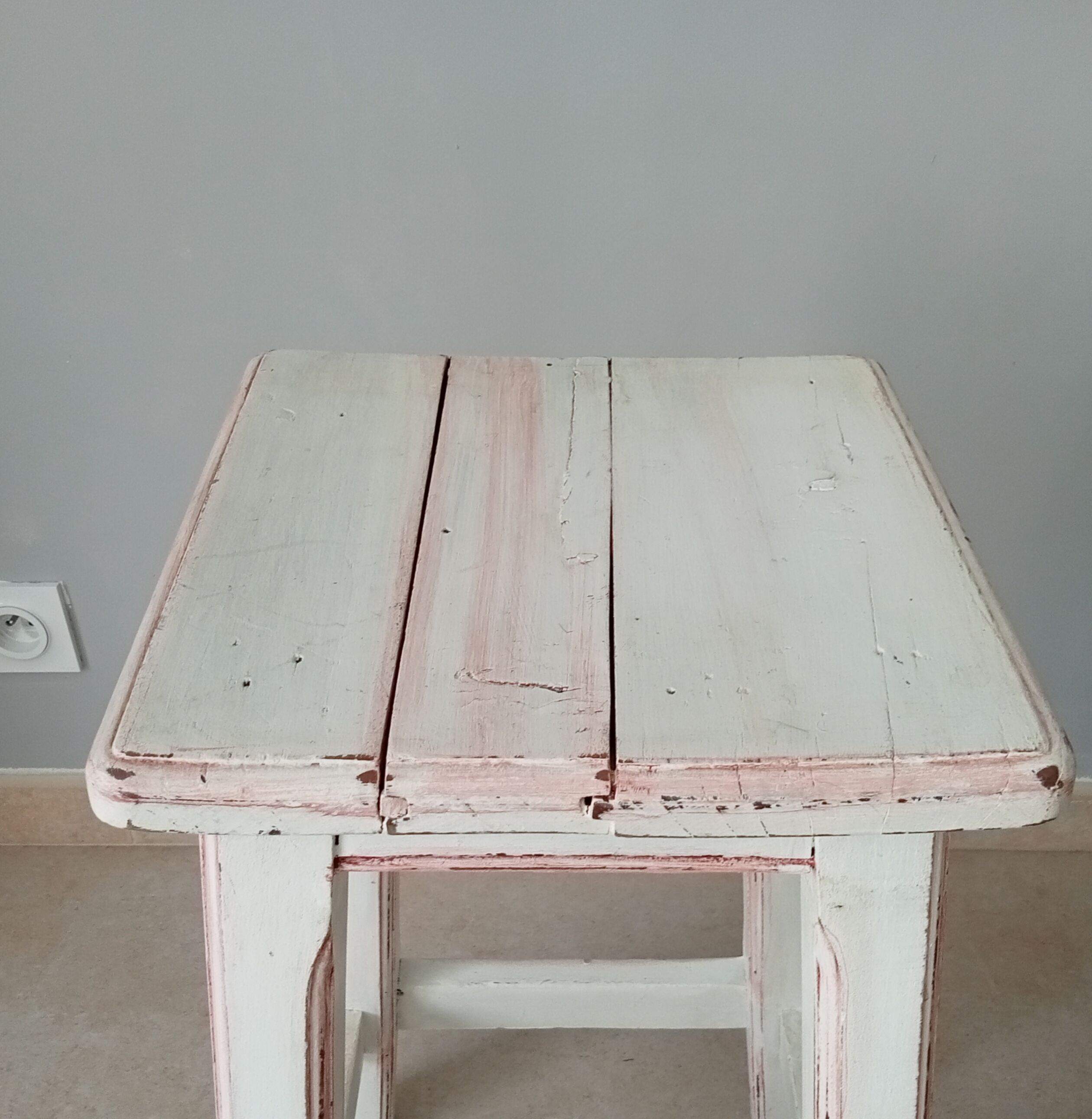 Vintage shabby stool 70s