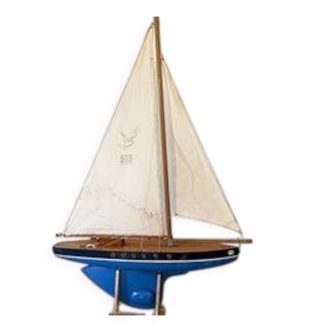 Large wooden basin sailboat Tirot 503, French brand, vintage toy.