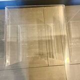 Pair of vintage Roche Bobois 70s plexiglass bedside tables