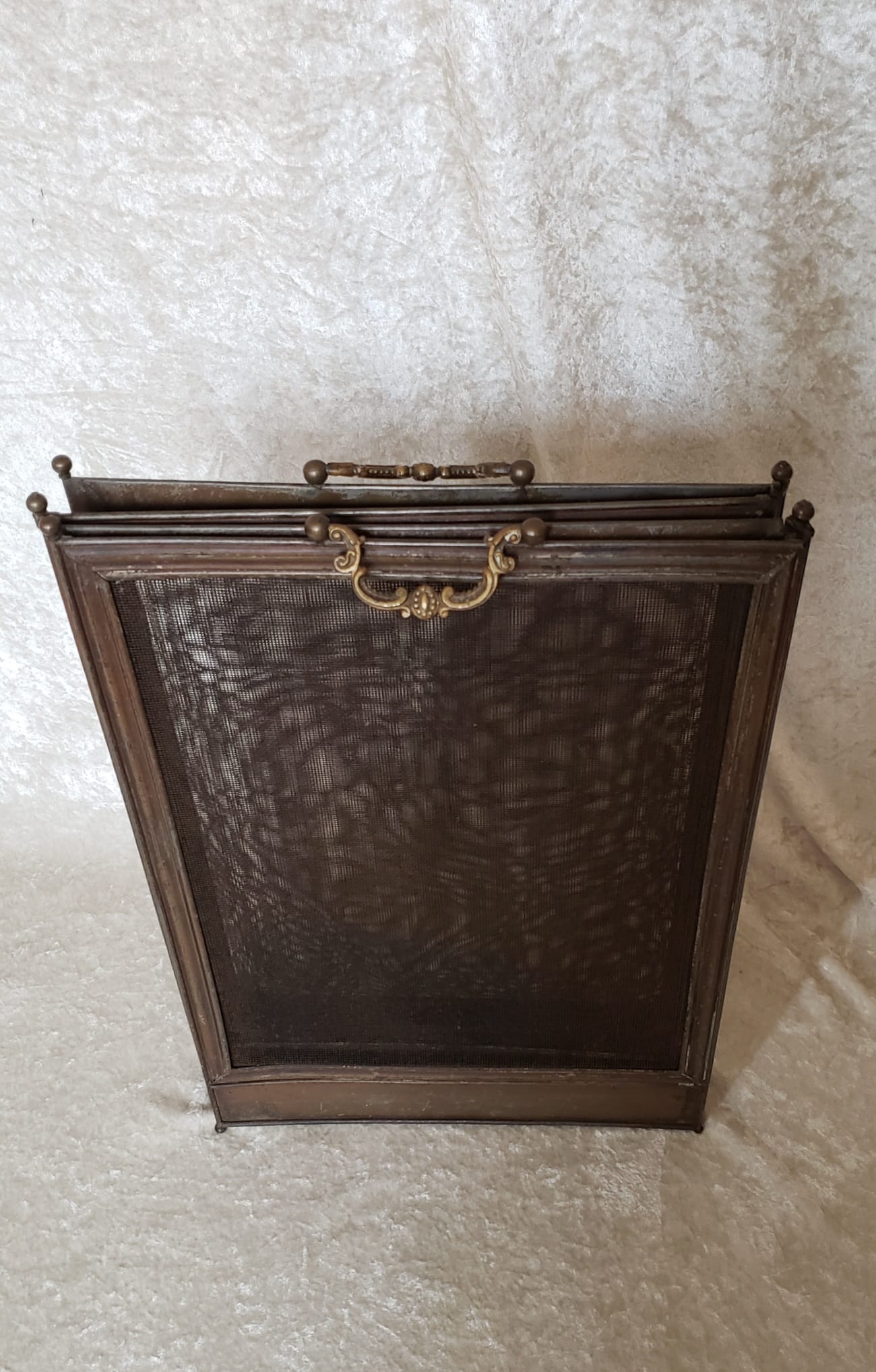 Brass and bronze steel firewall 4 panels XIX°