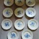 11 old Digoin and Sarreguemines plates