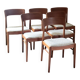 Set of 6 Henning Kjærnulf chairs for KS Møbler in teak, Denmark 1960