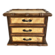 Vintage bamboo 3-drawer chest of drawers jewelry box