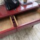 Red lacquered enfilade 1970 160cm