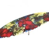 Vintage Oval Coffee Table by Stil Keramos with a Colored Lacquered Ceramic Top