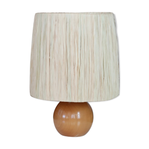 Lampe en bois et abat - jour