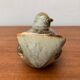 Bird sculpture in Danish studio pottery from the mid-century by Søholm, 1960s.