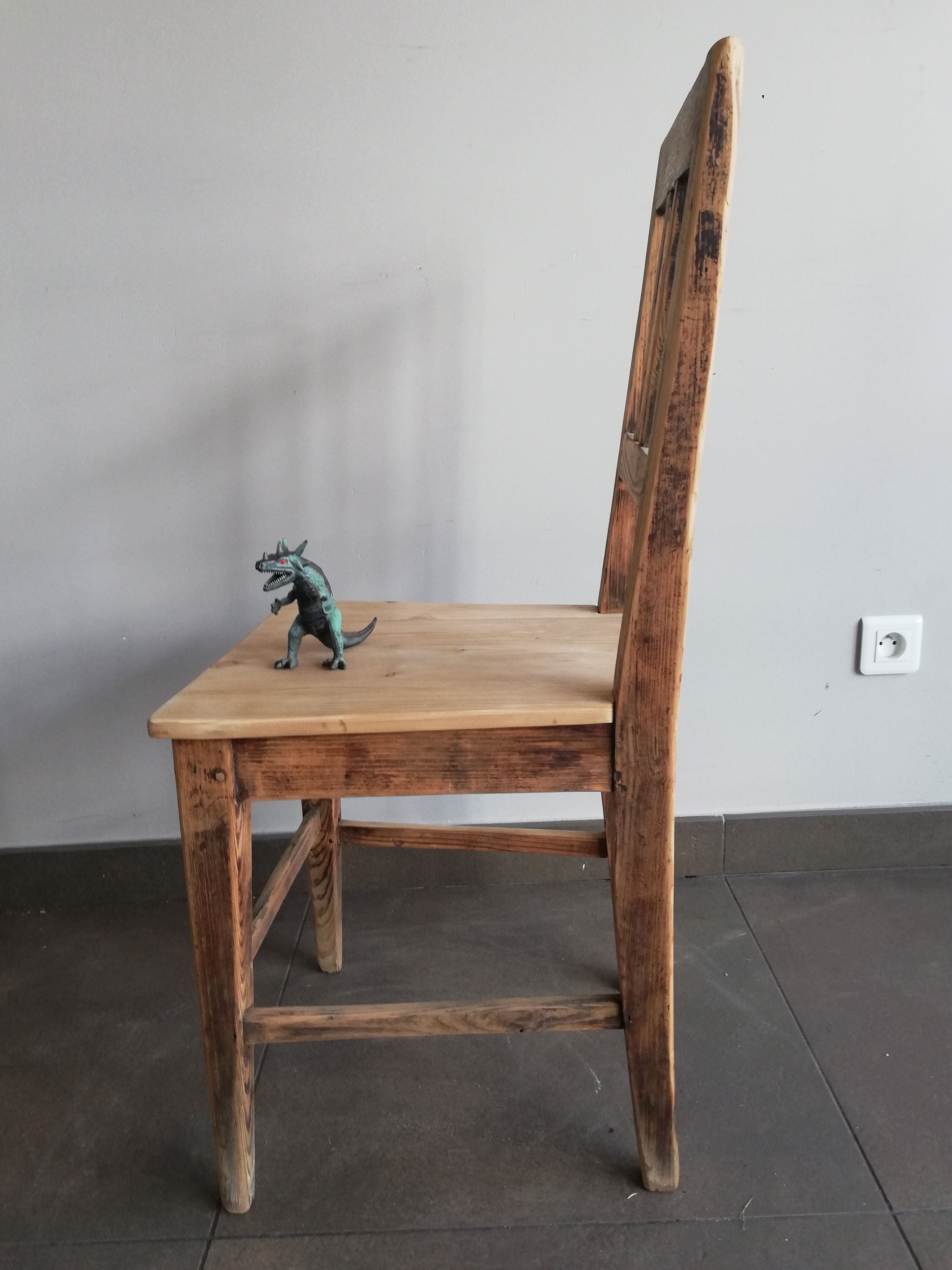 Chaise vintage en bois, années 50