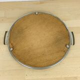 Plateau miroir rond années 50