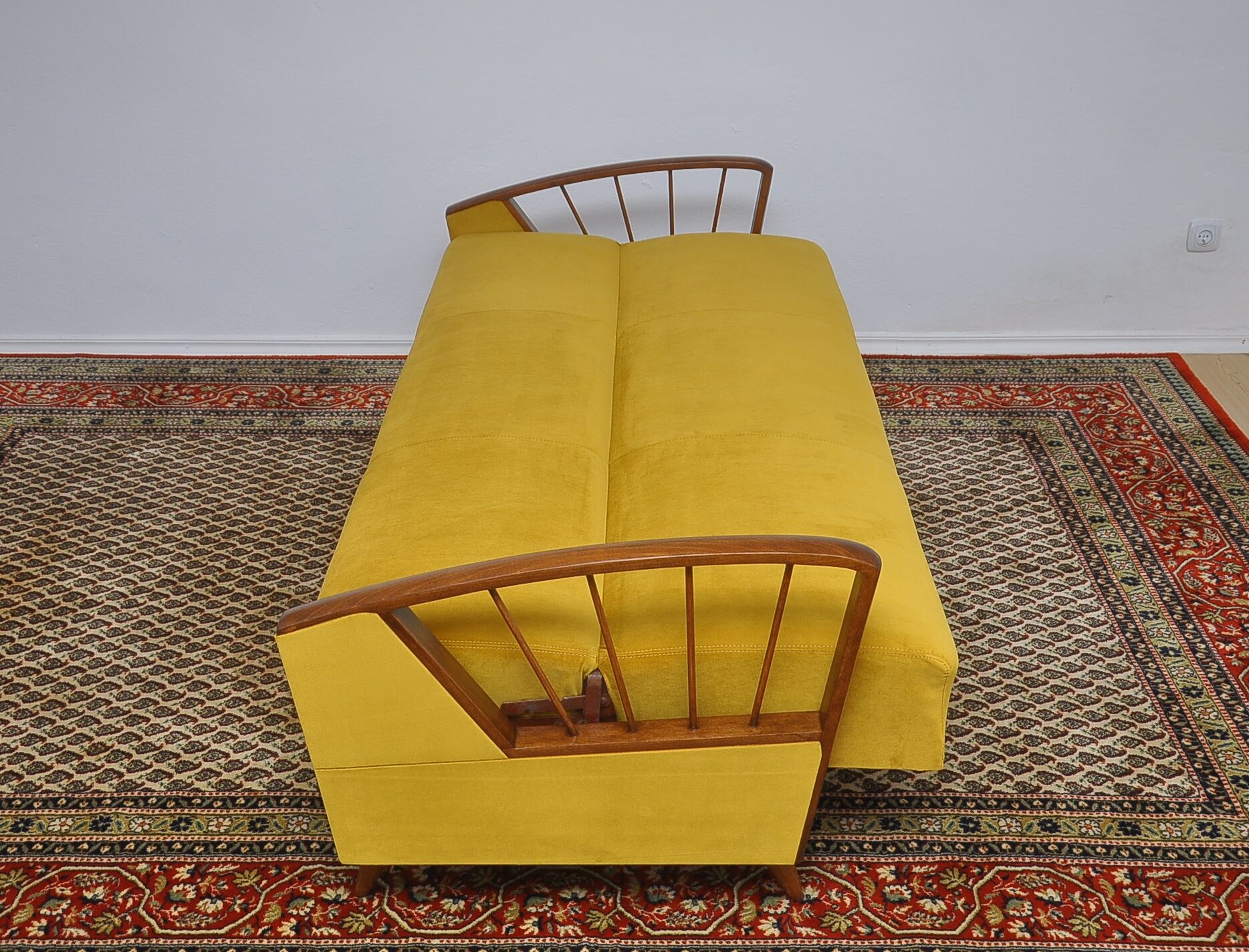 Yellow sleeper sofa 1960s