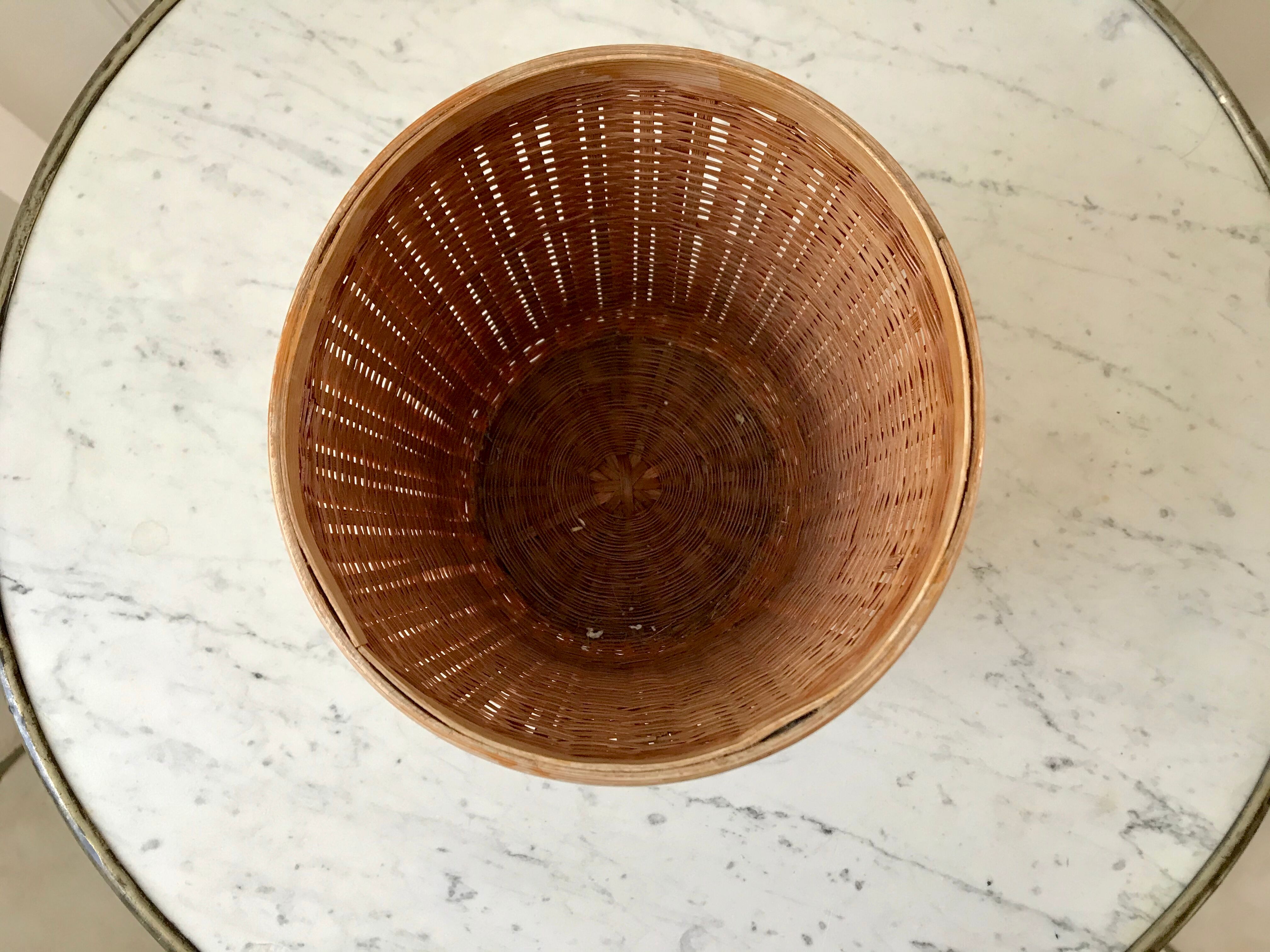 Rattan and wicker pot cover 70s