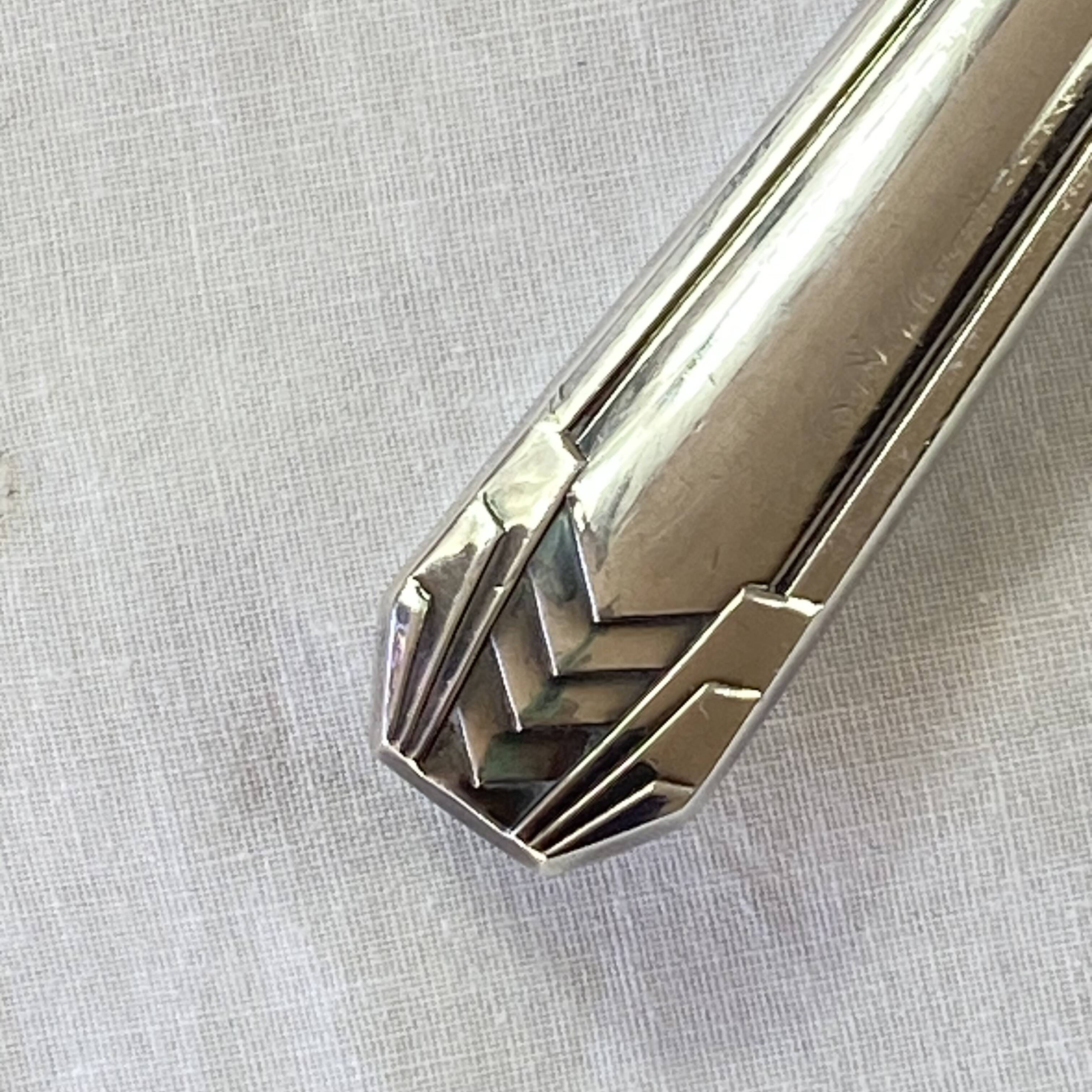 Two-tone silver-plated Art Deco cake or pie server