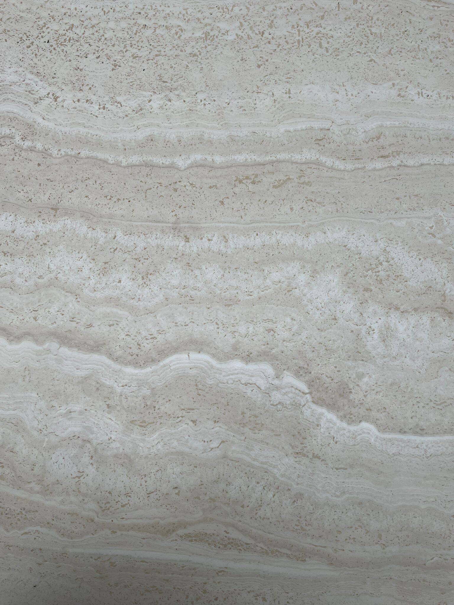 Vintage travertine table, Roche Bobois, France 1970