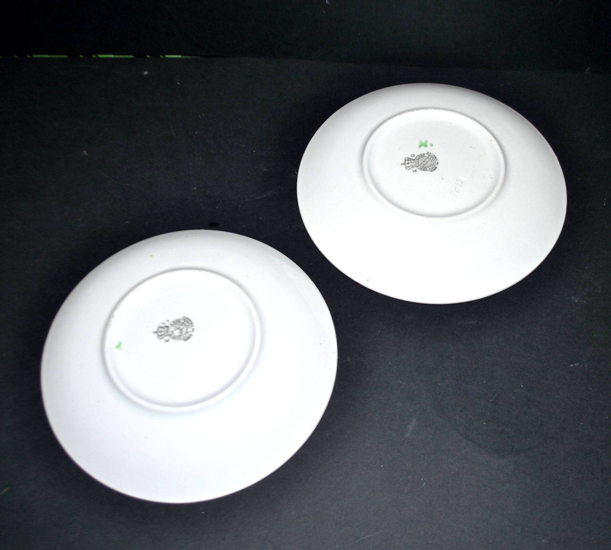 Set of 2 Lunéville earthenware lentil plates with floral decor, Street lamp 17cm