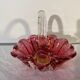 Vintage murano glass basket