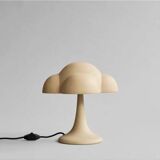 Sand-colored table lamp, ceramic, contemporary work.