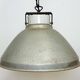 Grey metal industrial factory hanging lamp, 1960s