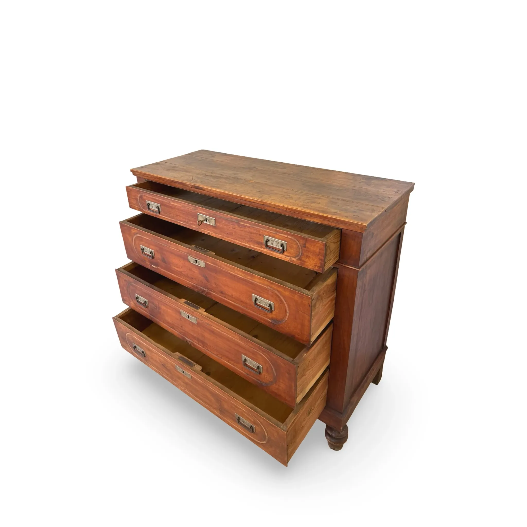 Antique Italian walnut chest of drawers dating to the late 19th centur