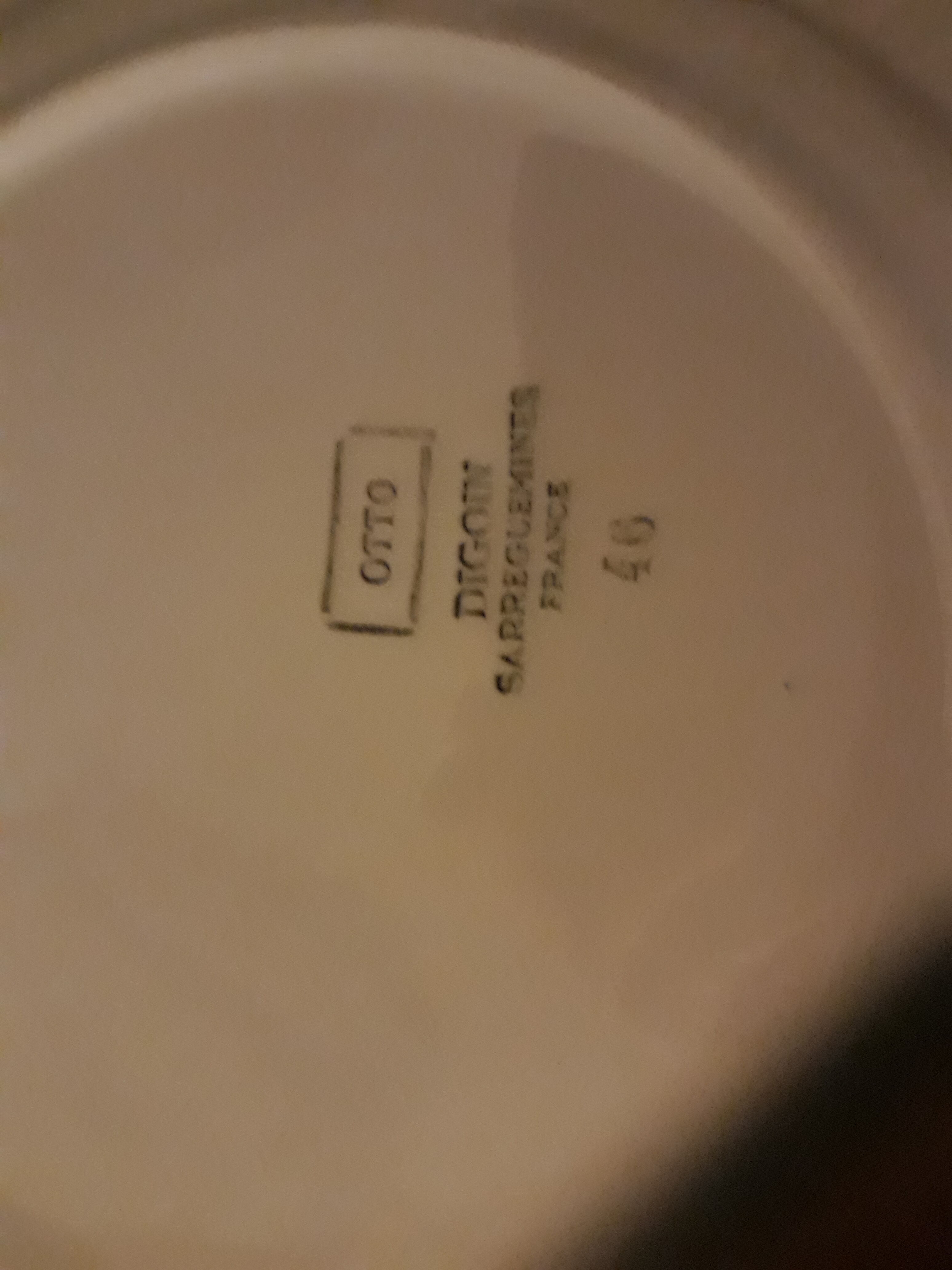 Lot of 6 plates dessert Sarreguemines edge blue/tulips