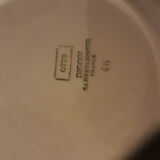 Lot of 6 plates dessert Sarreguemines edge blue/tulips