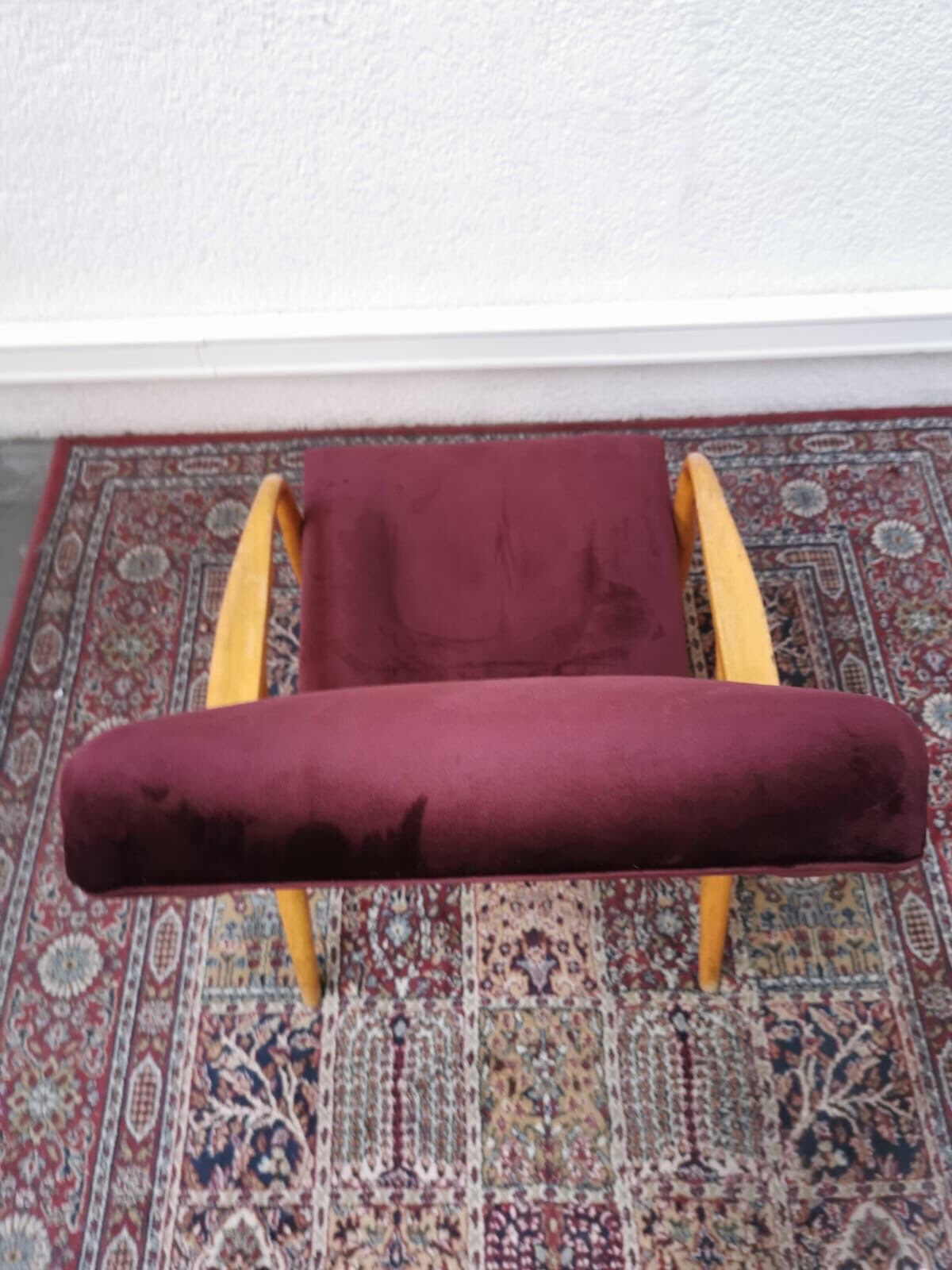 Vintage velvet armchair