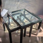 3 nesting tables signed by Pierre Vandel.