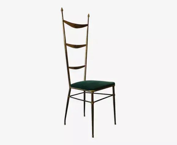 High-back Chiavari chair by Gaetano Descalzi, Italy, 1950
