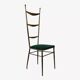 High-back Chiavari chair by Gaetano Descalzi, Italy, 1950