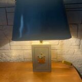 Vintage lamps decorated with golden turtles, 1970s