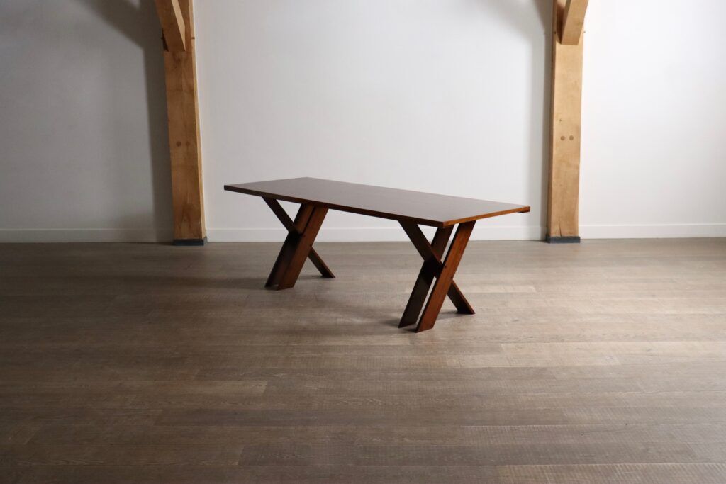 TL58 dining table in walnut by Marco Zanuso for Poggi, Italy 1960s