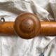 Antique turned wood wall coat rack