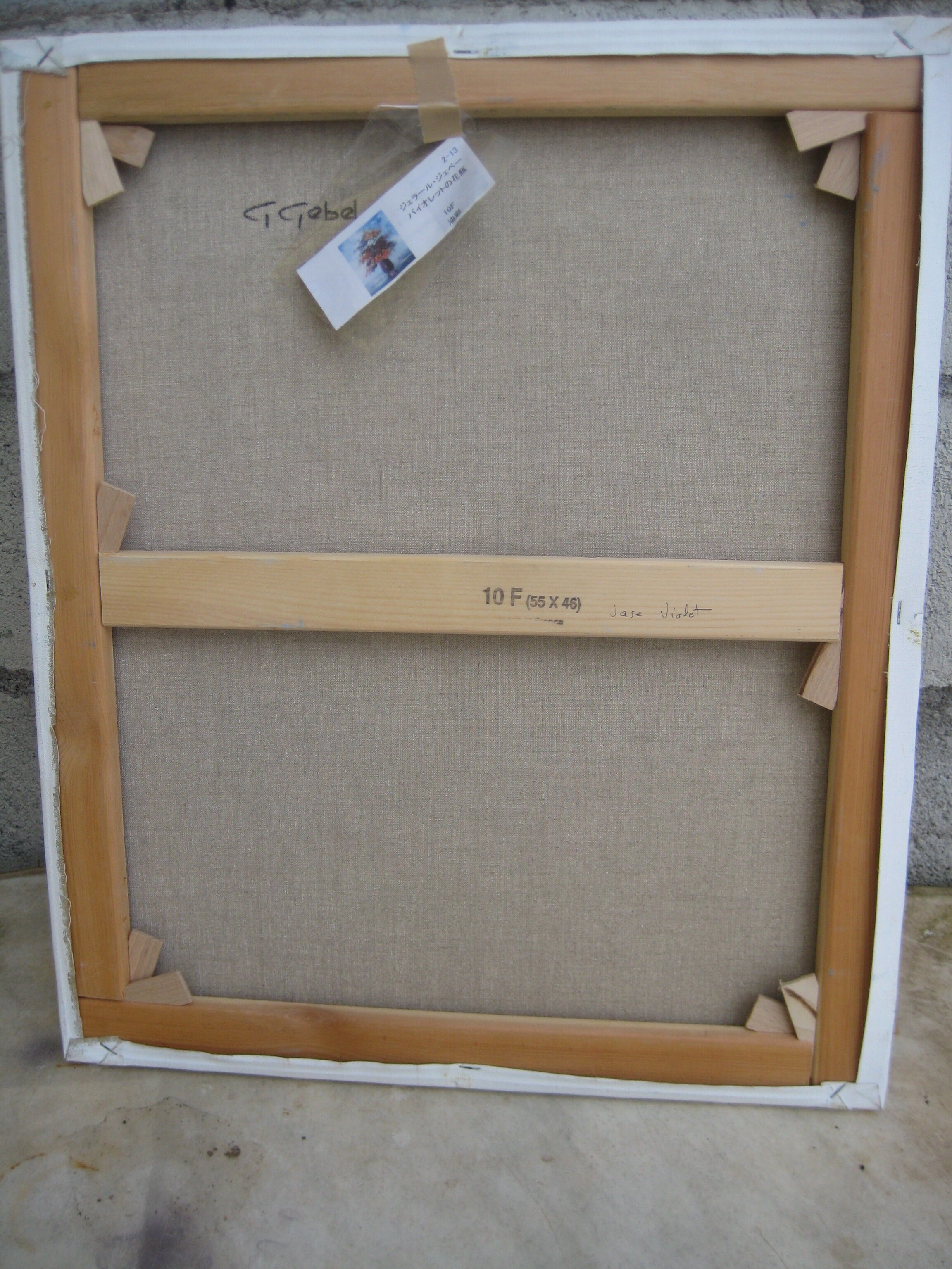 Multicolored bouquet, signed gebel