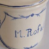 Personalized medicinal herb pot in hand-painted ceramic