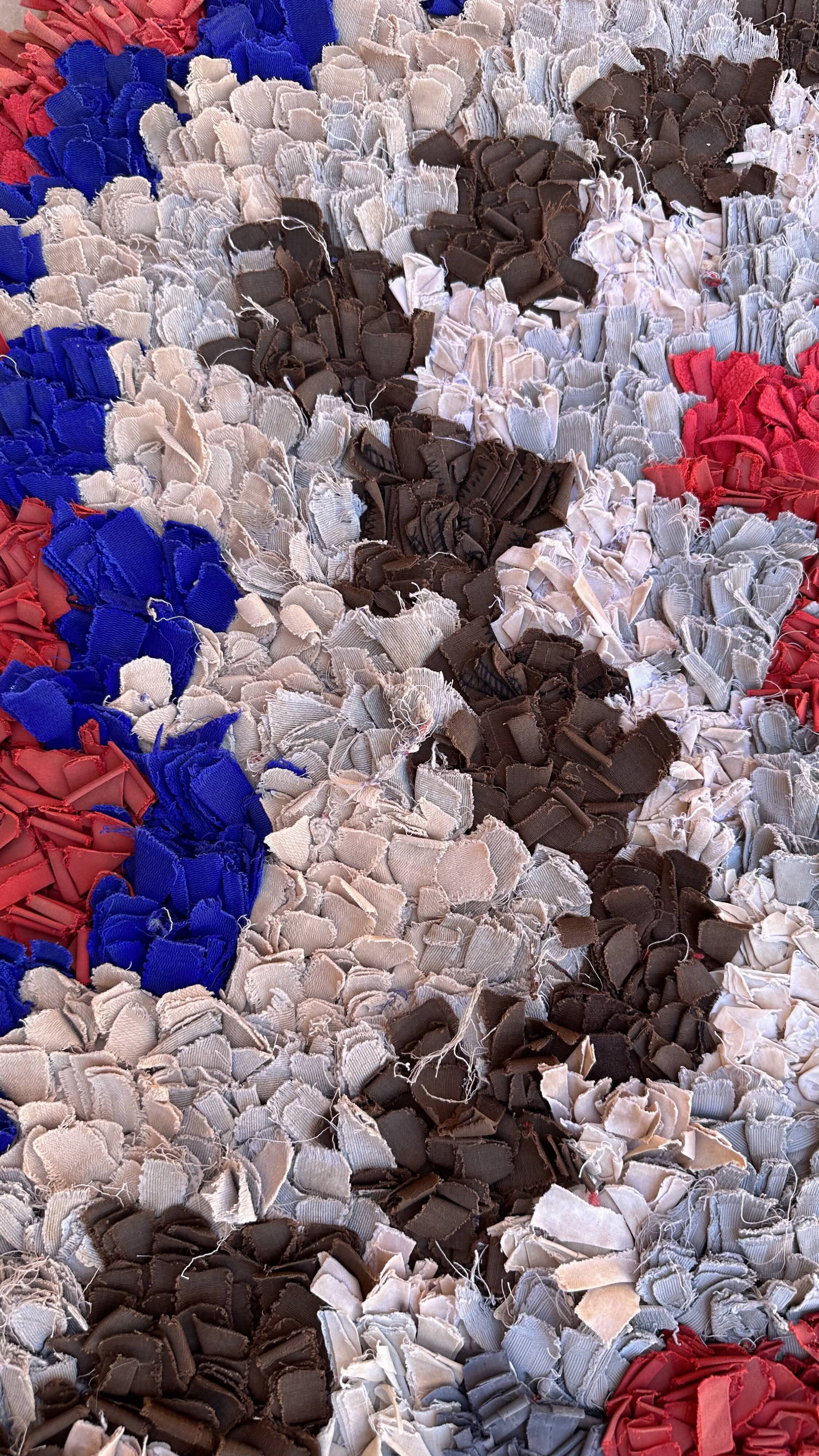 Moroccan carpet Boucherouite colored - 98 x 170 cm