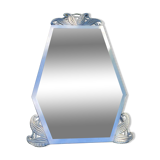 Miroir ancien biseauté à décor feuillage – Style Art déco