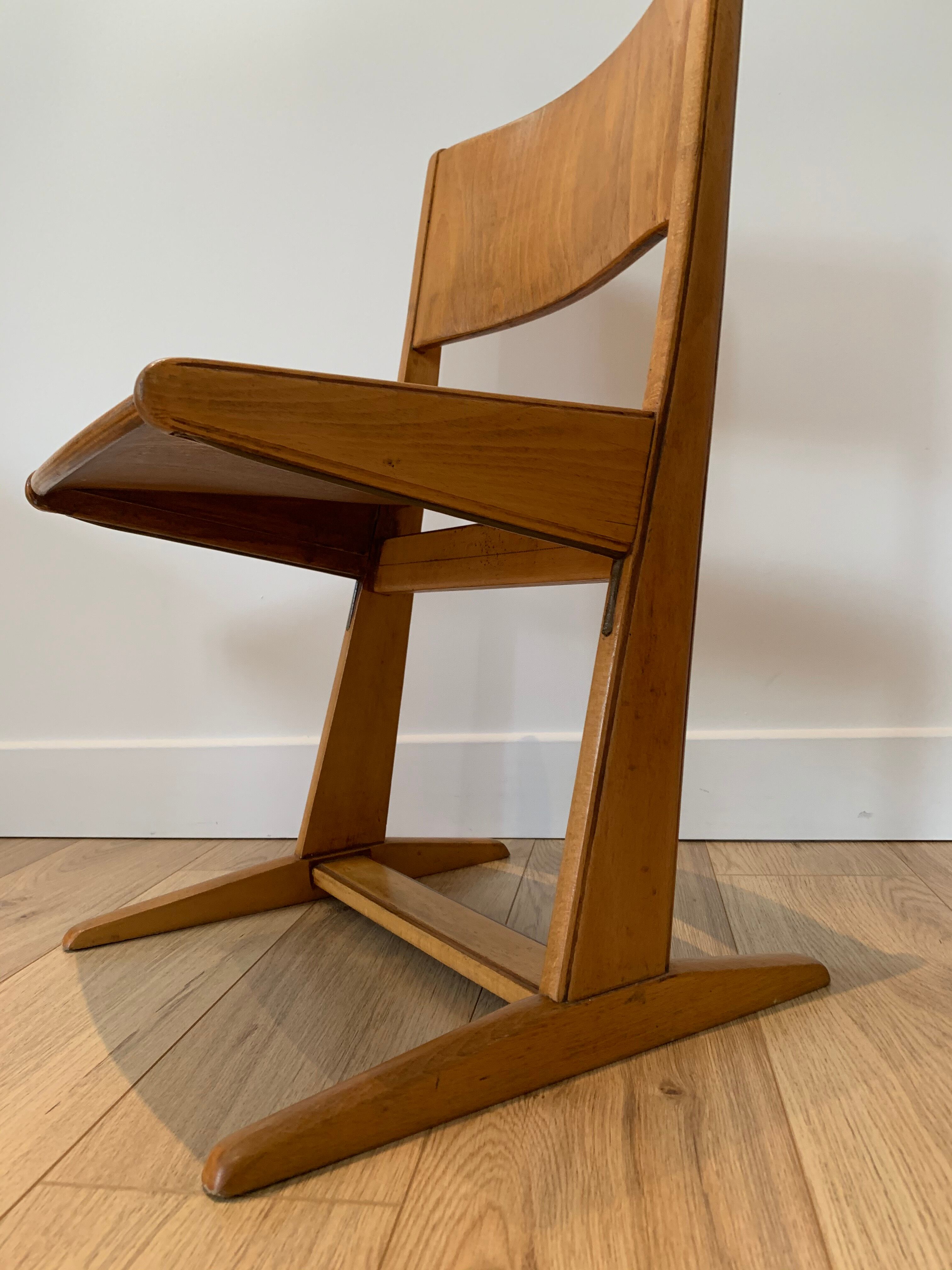 50s school chair Karl Nothhelfer for Casala
