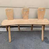 Small 3-seater brutaliser style bench in oak