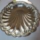 Silver-plated metal shell plate stamped Fleuron