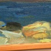 Swedish Oil on Canvas – “Landscape II” by Stig Delang –Vintage & Framed