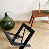 Geometric wooden magazine rack