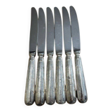 Set of 6 silver-plated knives