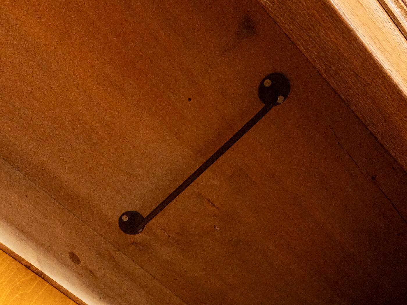 Classic Biedermeier wardrobe made of solid oak around 1840