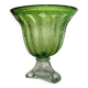 Large vintage green blown glass bowl
