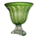 Large vintage green blown glass bowl