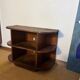 TV cabinet in a row with art deco wooden shelf