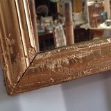 Mirror old plaster Frame gilded wood 25x31cm